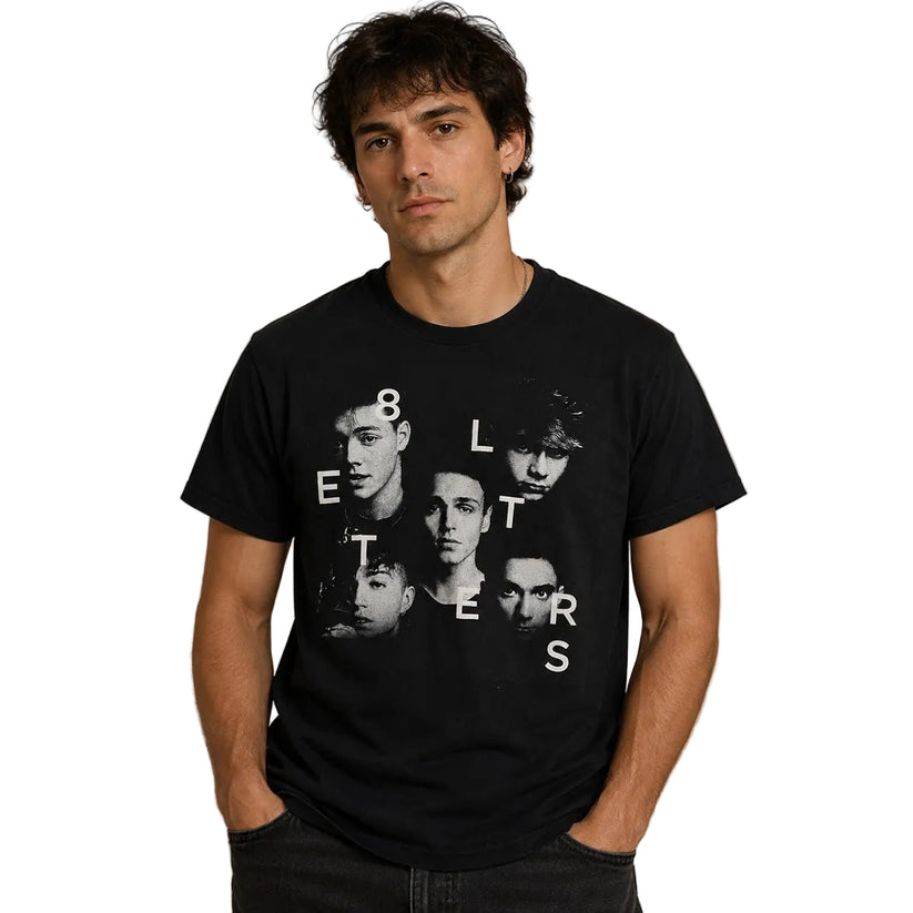 Why Don't We 8 Letters 2018 Tour T-Shirt S Black Double-Sided – Music T-Shirt product photo 1 | RewearableUK