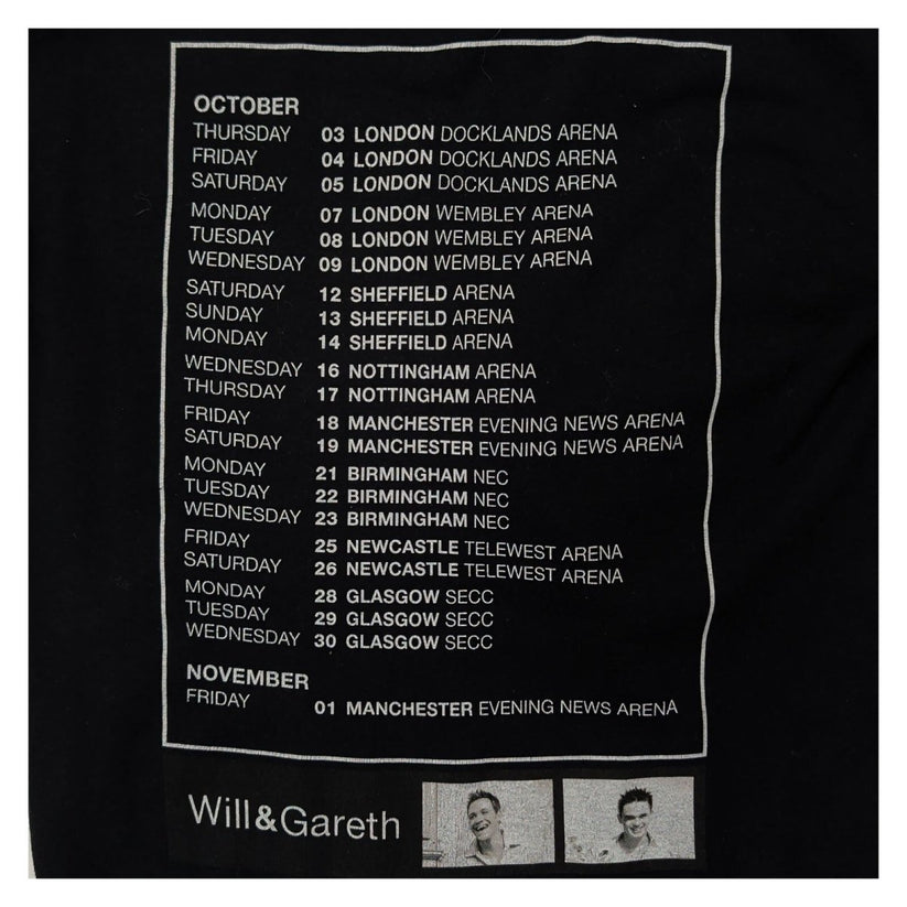 Will Gareth Tour T-Shirt Kids 7-8 Black Screen Stars UK Arena Dates – product photo 4 | RewearableUK