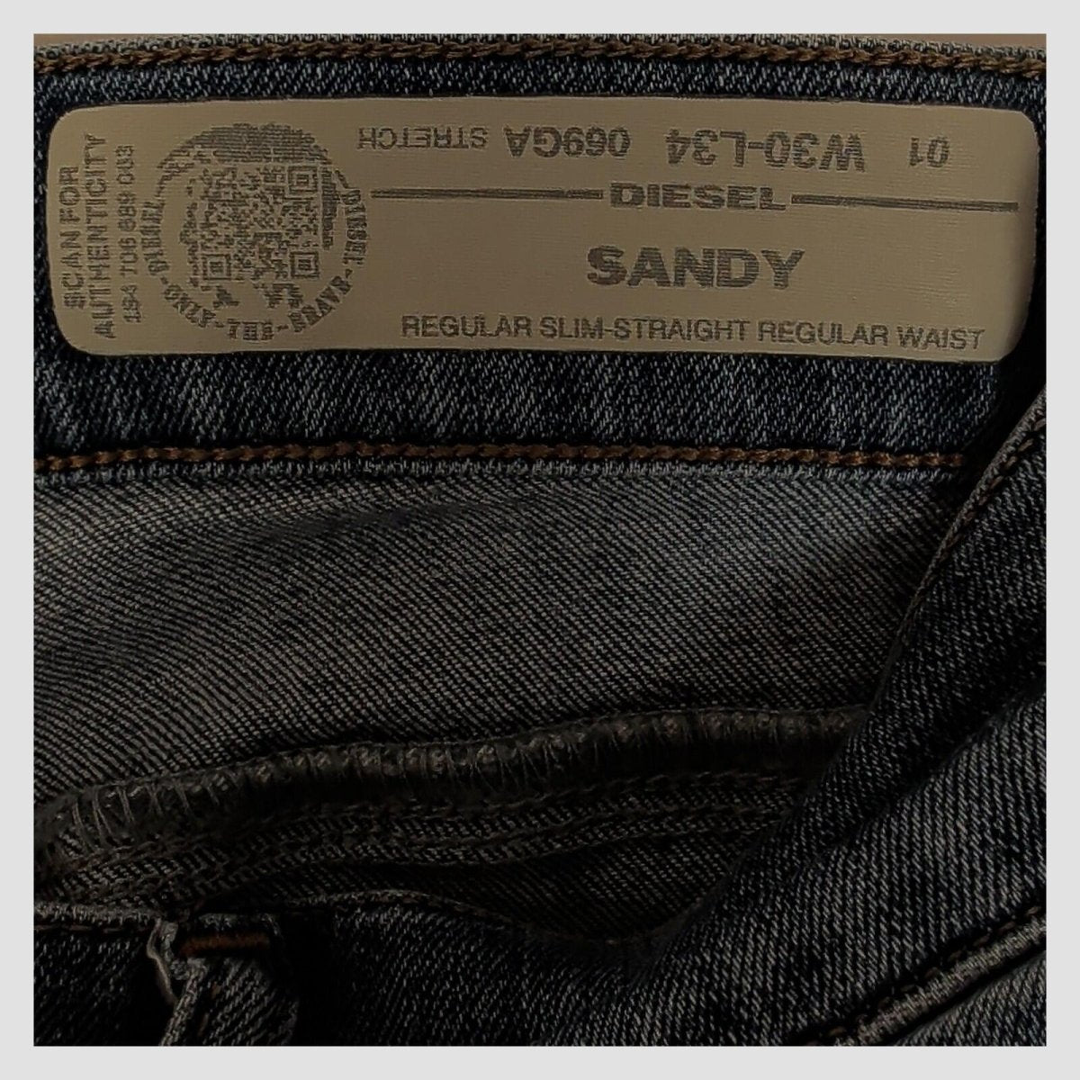 womens diesel sandy regular slim straight blue stretch denim jeans w 30 l34 by DIESEL – JEANS | RewearableUK