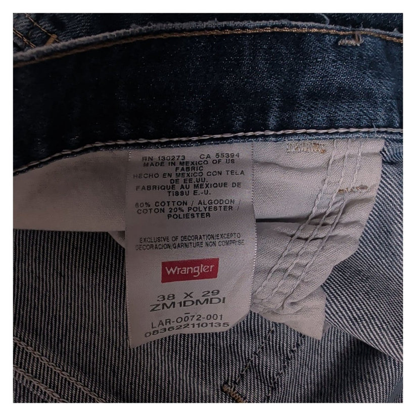 Wrangler Authentics Men's Jeans W38 L29 Blue Denim Straight Leg Trousers – Jeans product photo 6 | RewearableUK