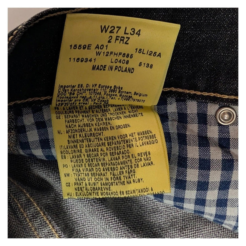 Wrangler Jeans Women's Size W27 L34 Dark Blue Rinse 100% Cotton Button Fly Strai by Wrangler – | RewearableUK