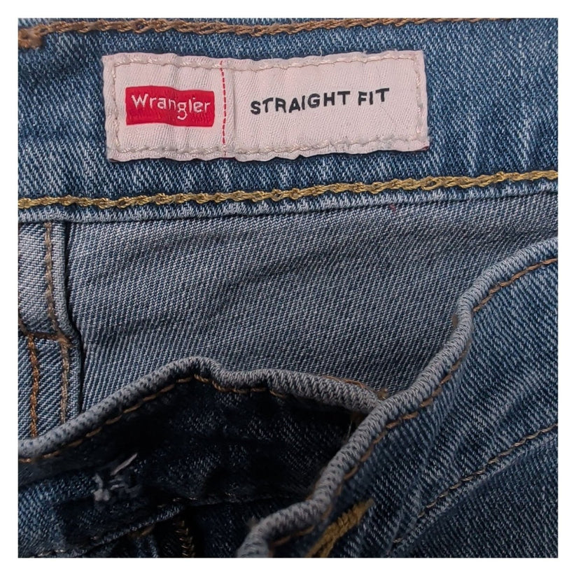 Wrangler Mens Jeans W40 L30 Straight Fit Blue Denim Stretch 95STTCL – product photo 5 | RewearableUK
