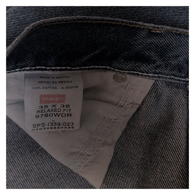Wrangler Men's Relaxed Fit Jeans W35 L36 Blue Denim Straight Leg 9760WDR – product photo 5 | RewearableUK