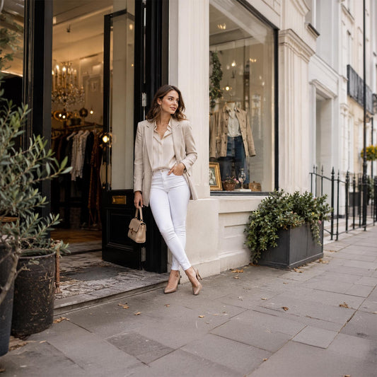 Chic Meets Vintage: How Karen Millen White Skinny Jeans Fit into Preloved Fashion UK Style - RewearableUK