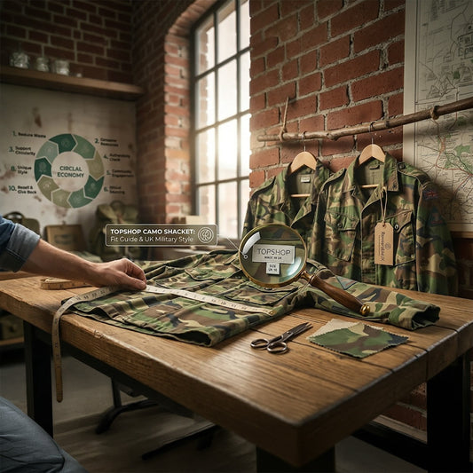 Topshop Camo Shacket Fit Guide: Military Jacket UK - RewearableUK
