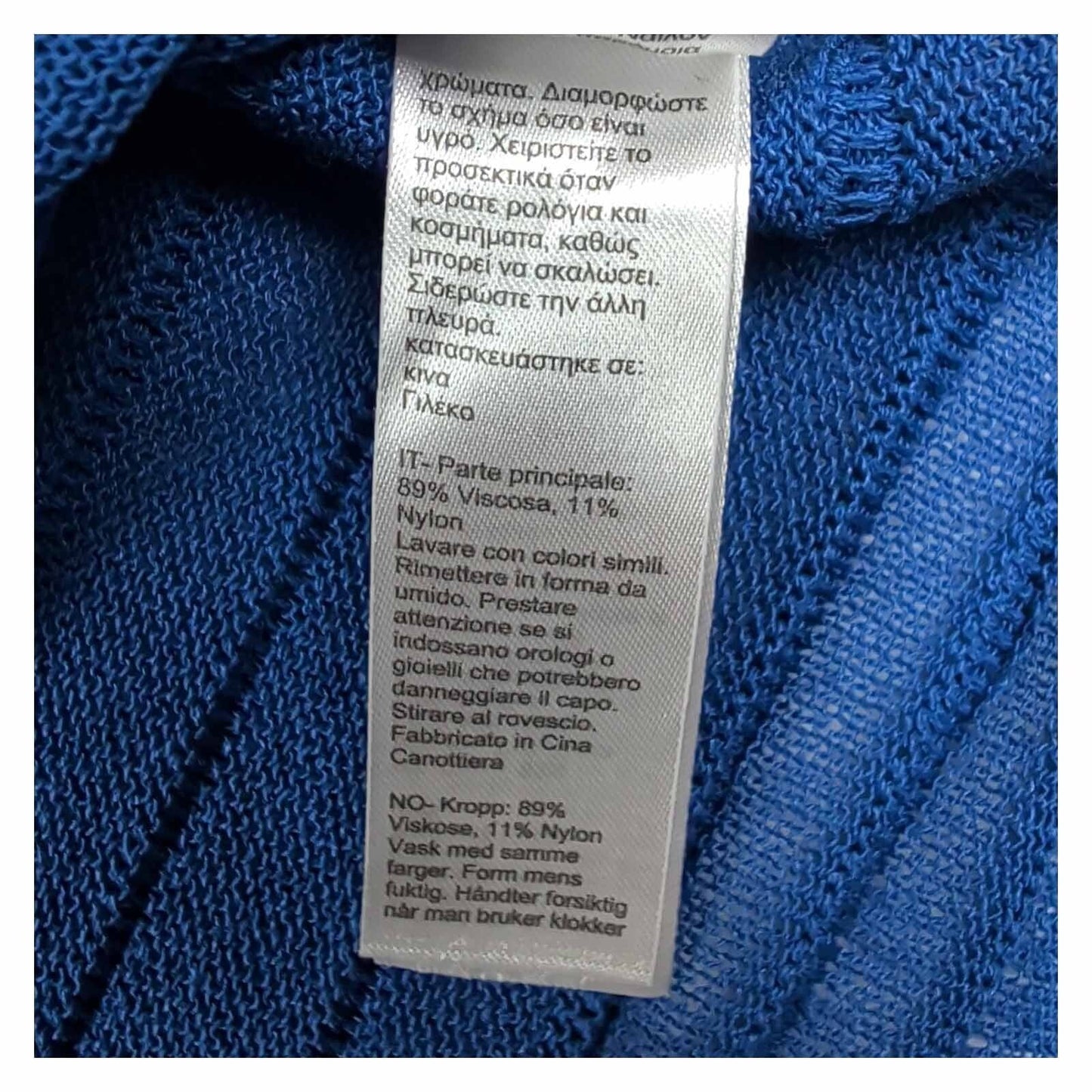 Monsoon Sleeveless Knit Top UK 12 Cobalt Blue