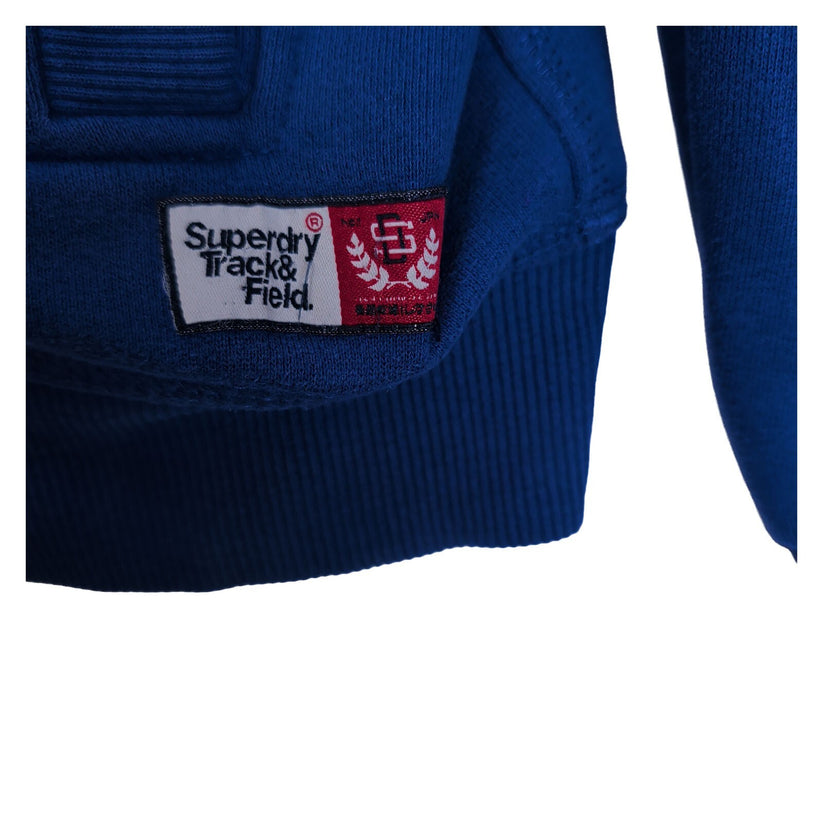 Superdry Men's Track & Field Royal Blue Track Top XL Graphic Zip Front