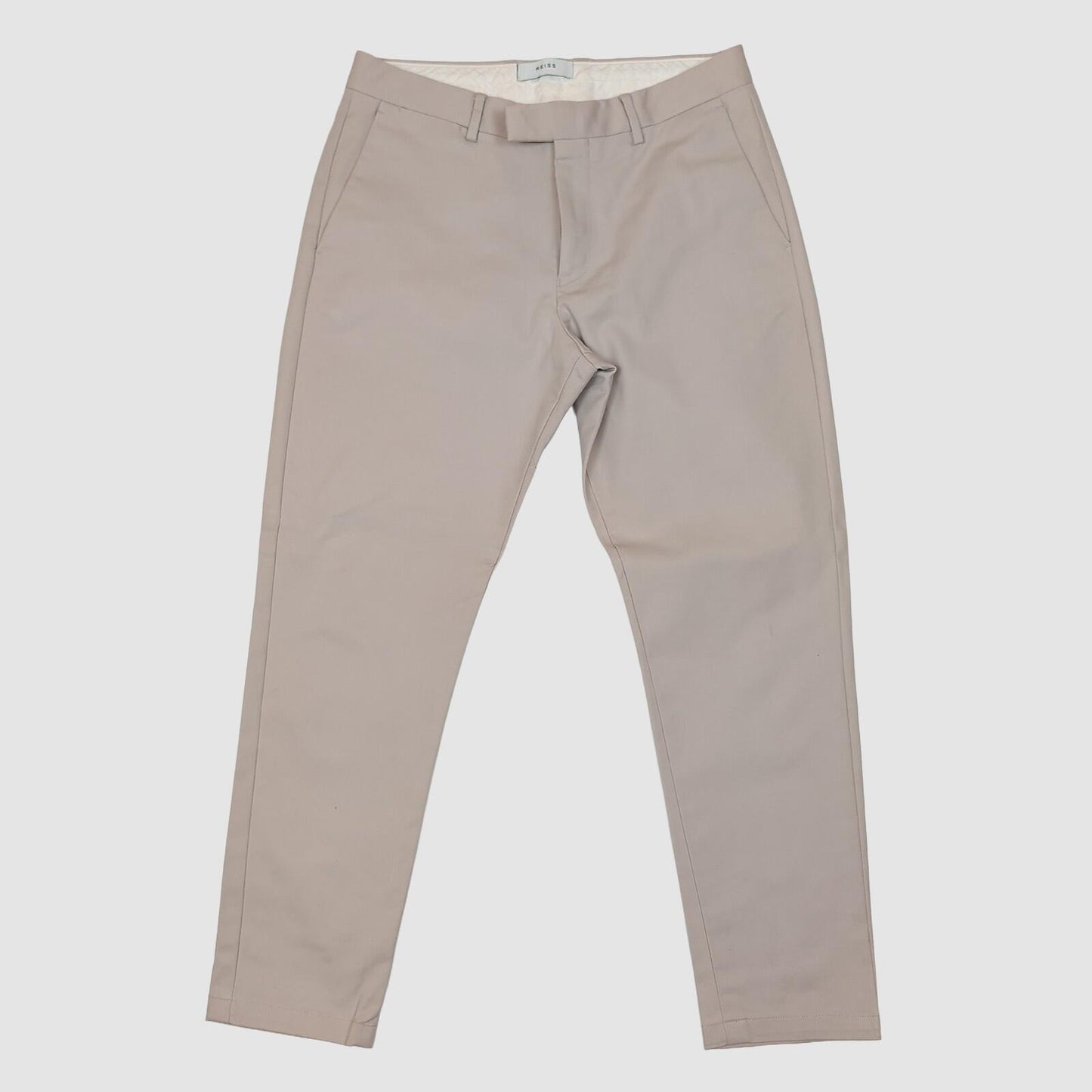 reiss westbury mens stone beige chinos smart casual trousers pants size 32