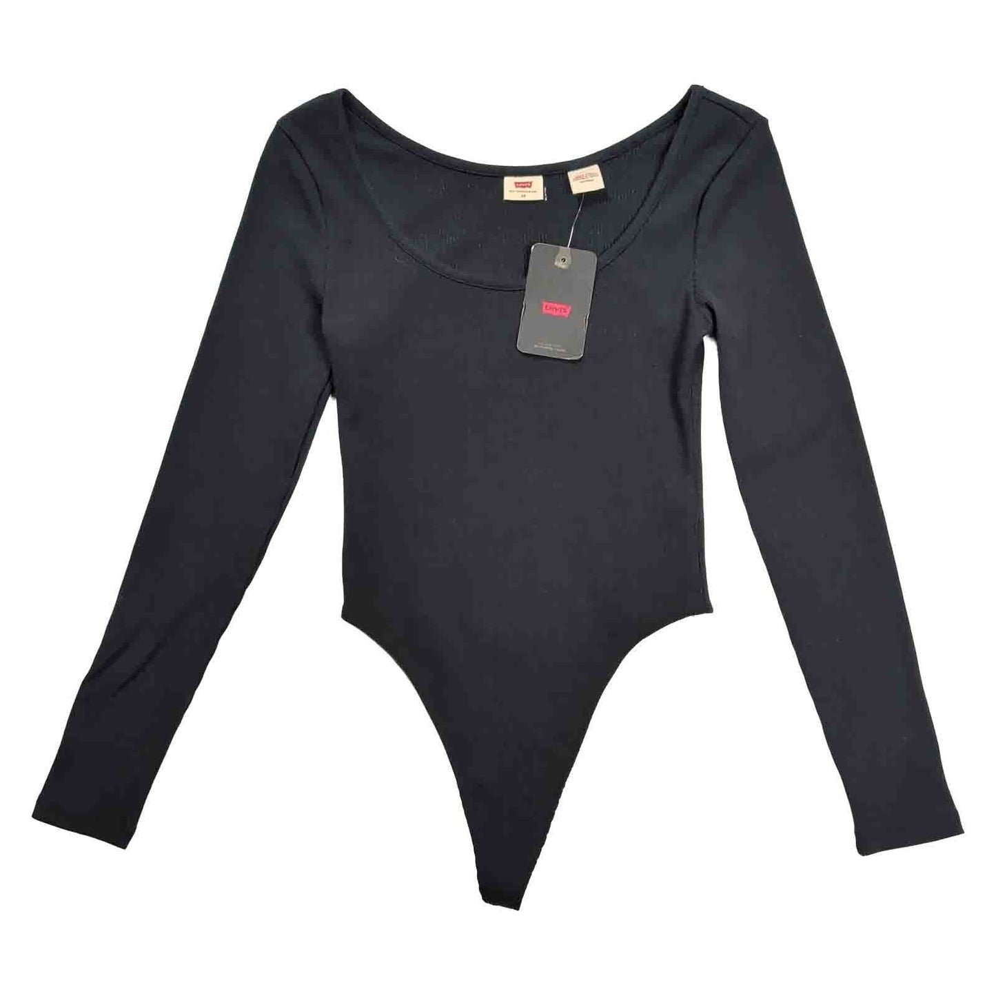 Levi's Jude Ribbed Bodysuit XS UK 6-8 Black New With Tags