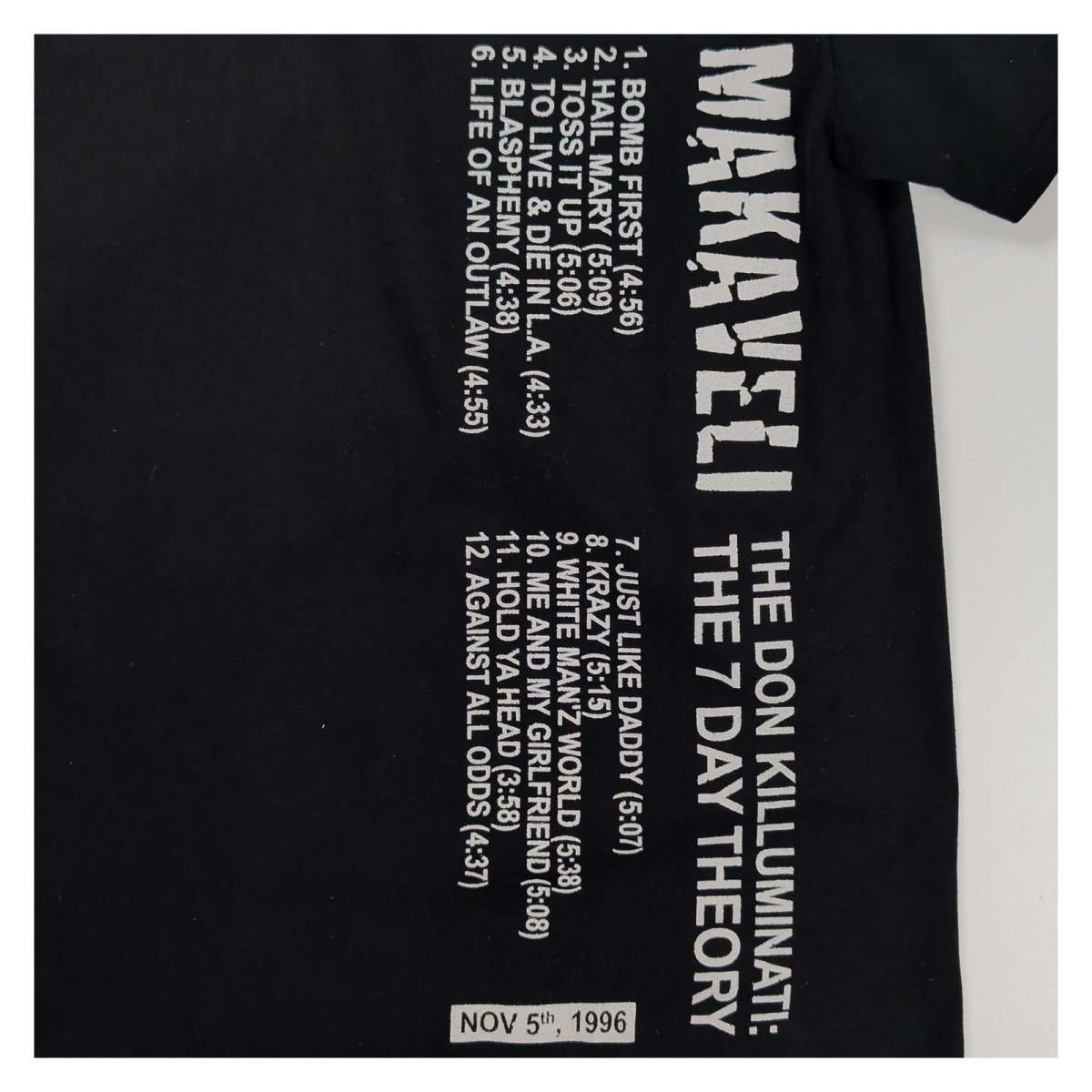 2Pac Makaveli Don Killuminati 7 Day Theory T-Shirt S Black Hip Hop Rap Tee – product photo 4 | RewearableUK