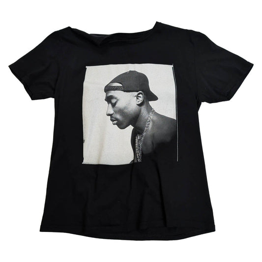2Pac Tupac Shakur 2024 Portrait T-Shirt UK 18 Black Bravado Hip Hop Tee – product photo 1 | RewearableUK