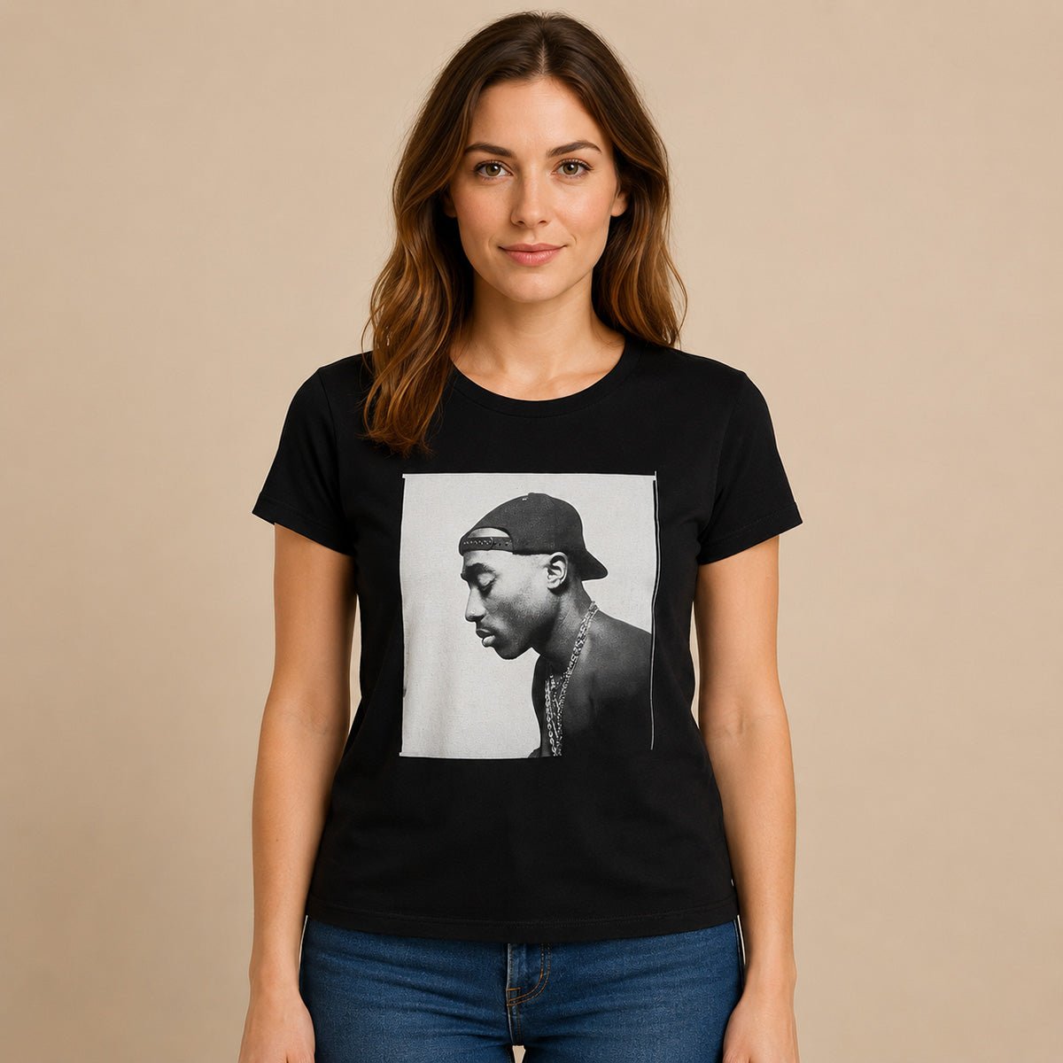 2Pac Tupac Shakur 2024 T-Shirt UK 18 Black Bravado Hip-Hop Tee – Music T-Shirt product photo 1 | RewearableUK