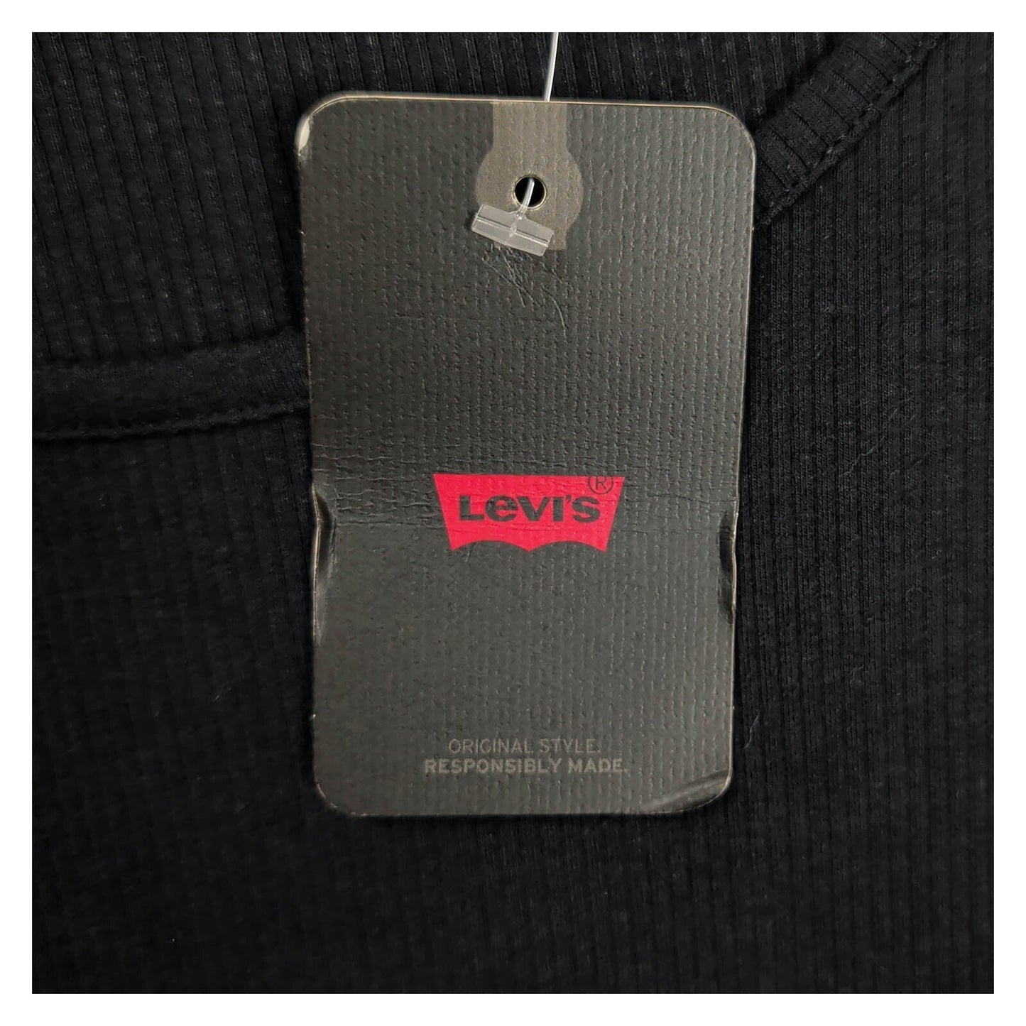 Levi's Jude Ribbed Bodysuit XS UK 6-8 Black New With Tags