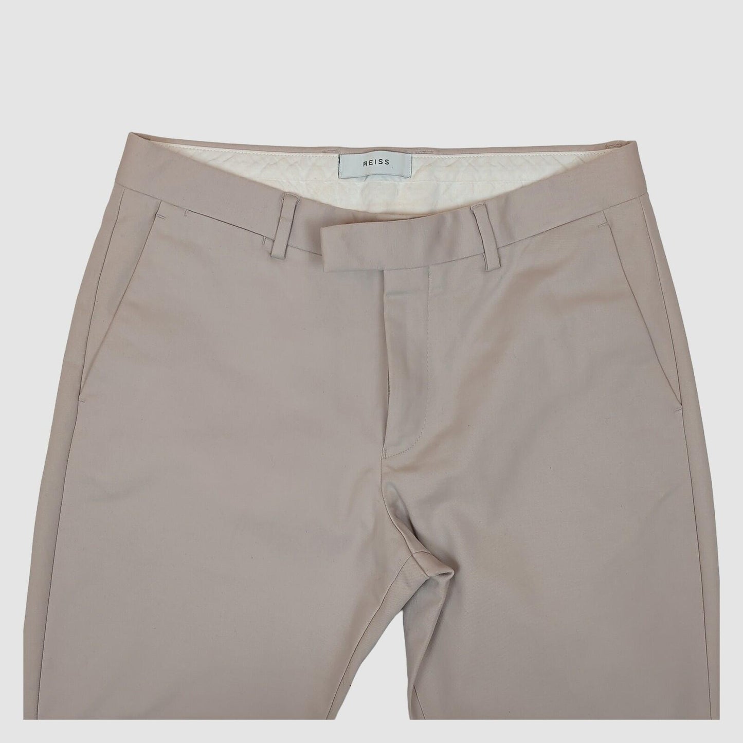 reiss westbury mens stone beige chinos smart casual trousers pants size 32