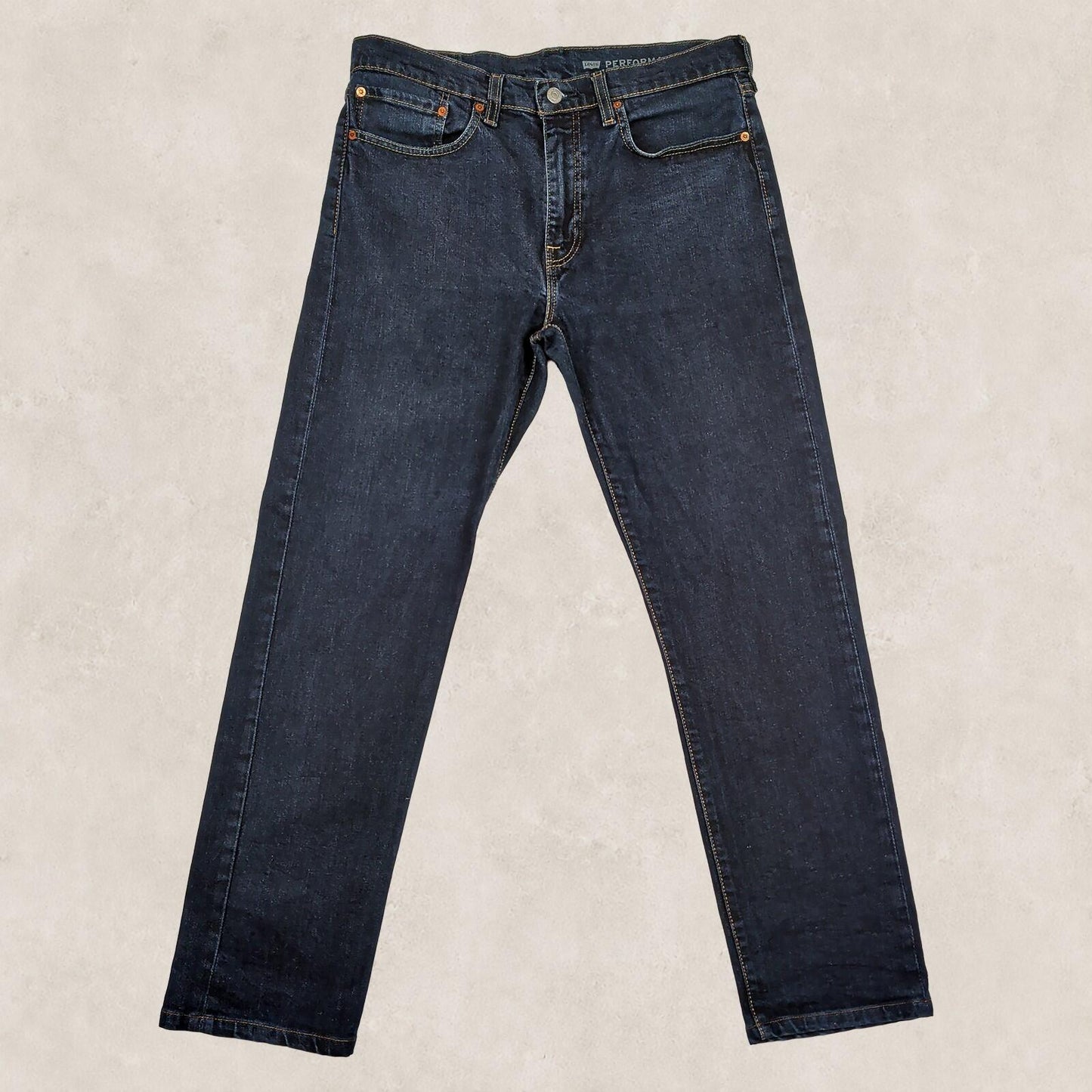 Levi's 502 Performance Mens Jeans W34 L34 Blue Regular Taper Denim