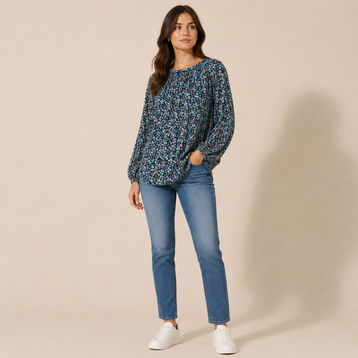 Joules Odette Navy Floral Blouse – UK 16