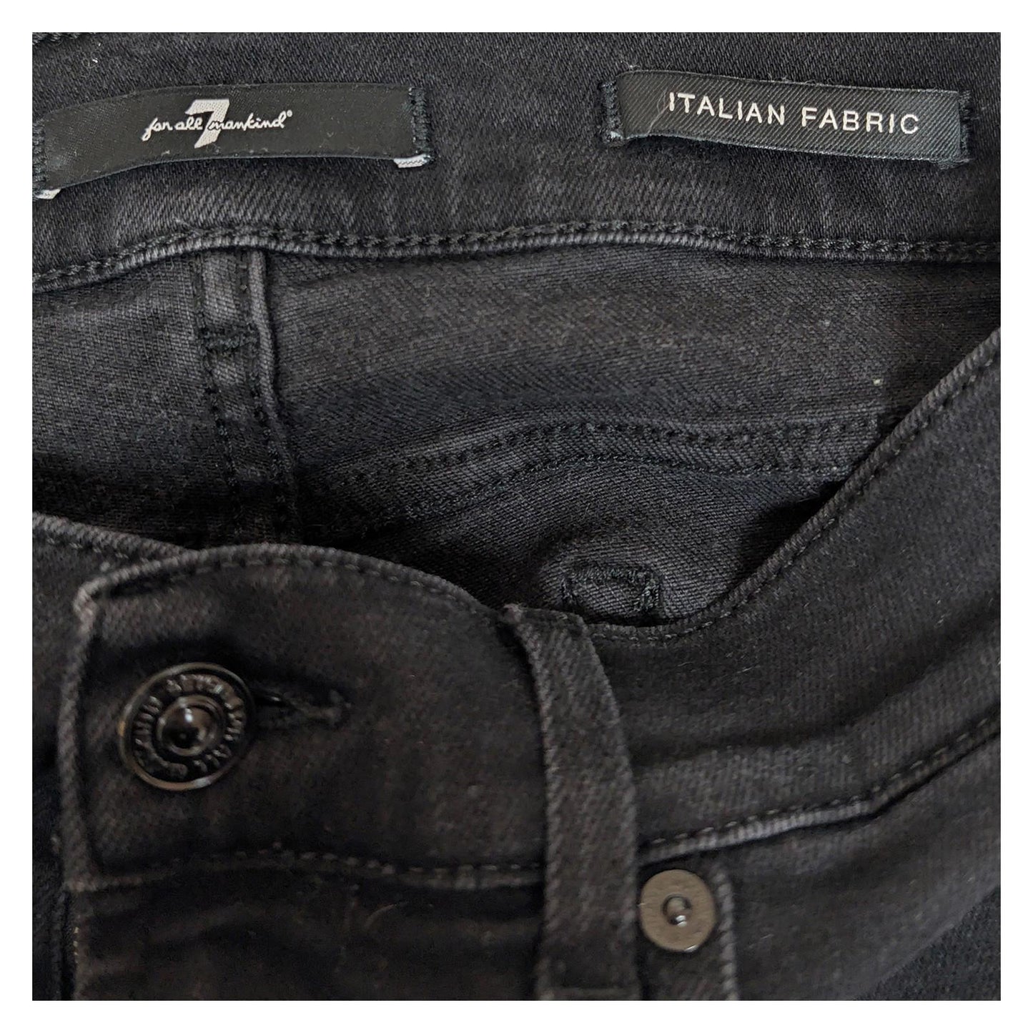 7 For All Mankind Relaxed Skinny Womens Jeans Black Slim Illusion Size 28 by 7 For All Mankind – | RewearableUK