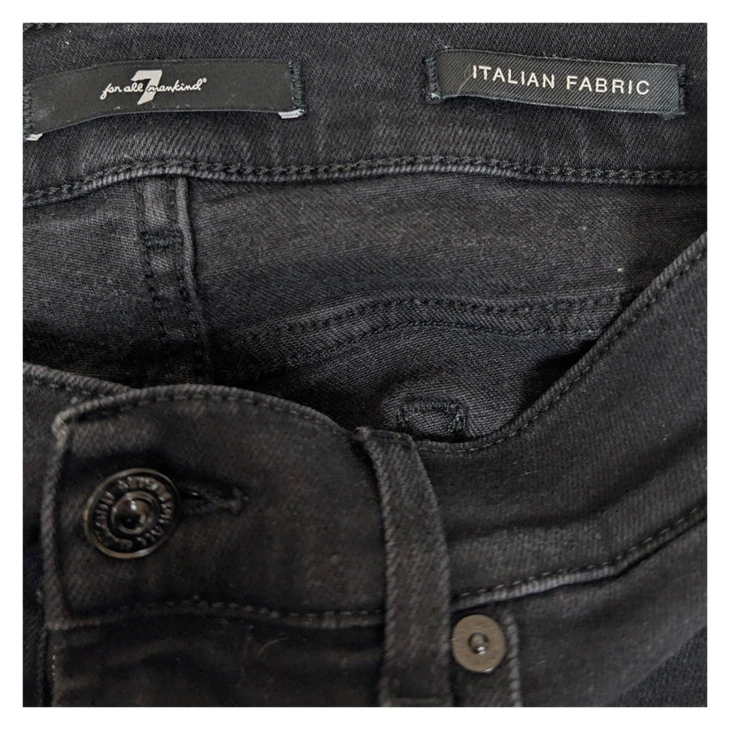 7 For All Mankind Relaxed Skinny Womens Jeans Black Slim Illusion Size 28 by 7 For All Mankind – | RewearableUK