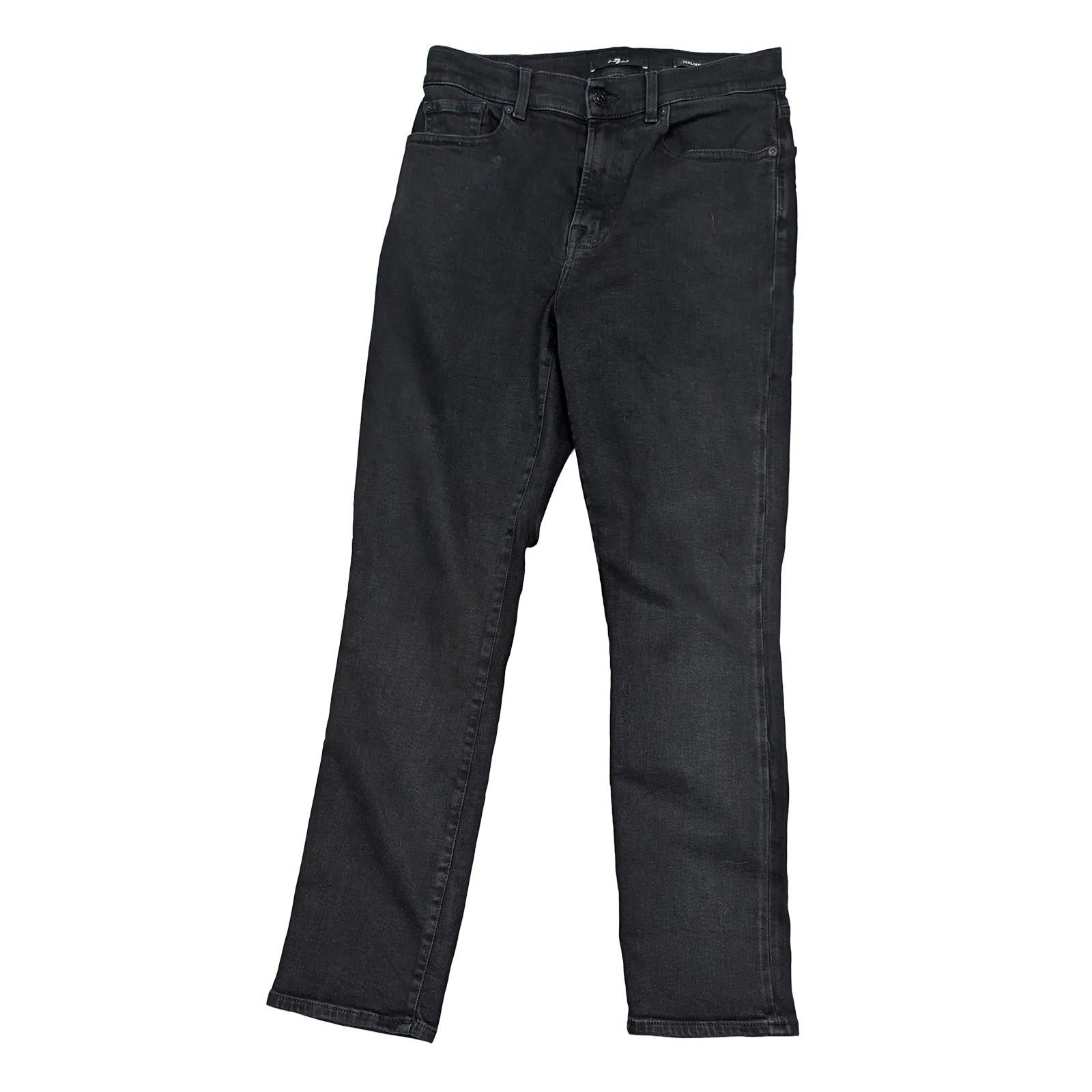 7 For All Mankind Relaxed Skinny Womens Jeans Black Slim Illusion Size 28 by 7 For All Mankind – | RewearableUK