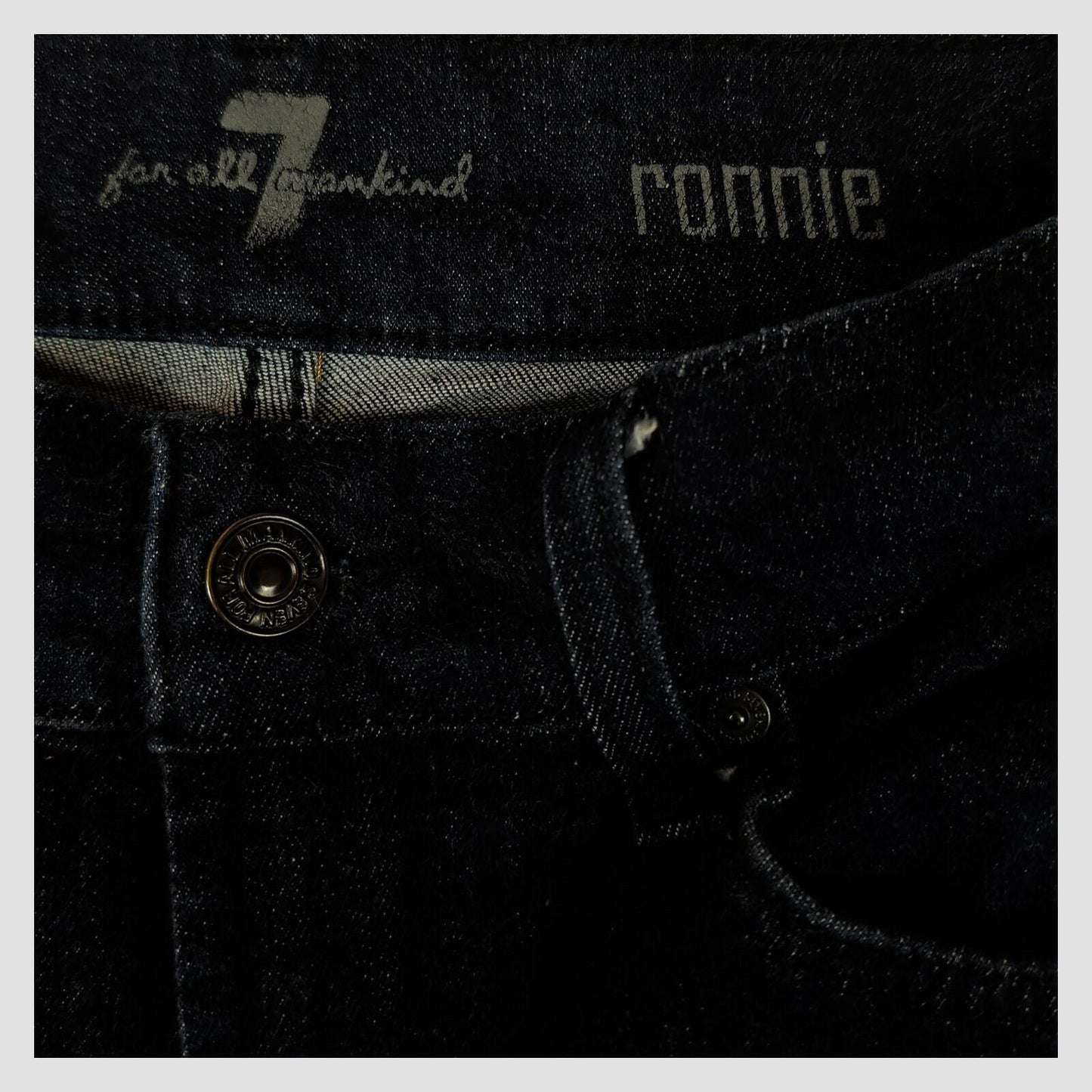 7 For All Mankind Ronnie Jeans Black Skinny Denim W30 Womens Slim Fit by 7 For All Mankind – JEANS | RewearableUK
