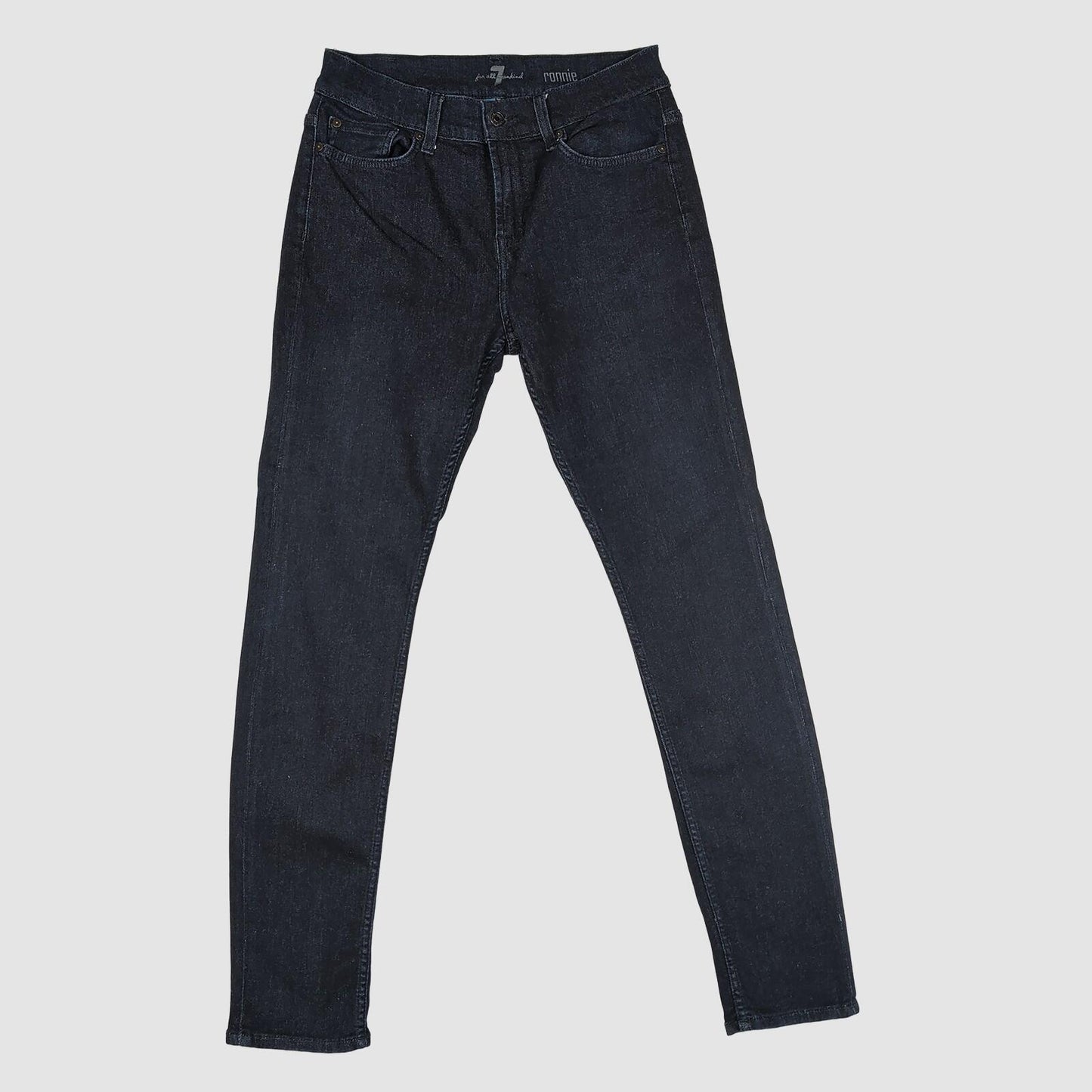7 For All Mankind Ronnie Jeans Black Skinny Denim W30 Womens Slim Fit by 7 For All Mankind – JEANS | RewearableUK
