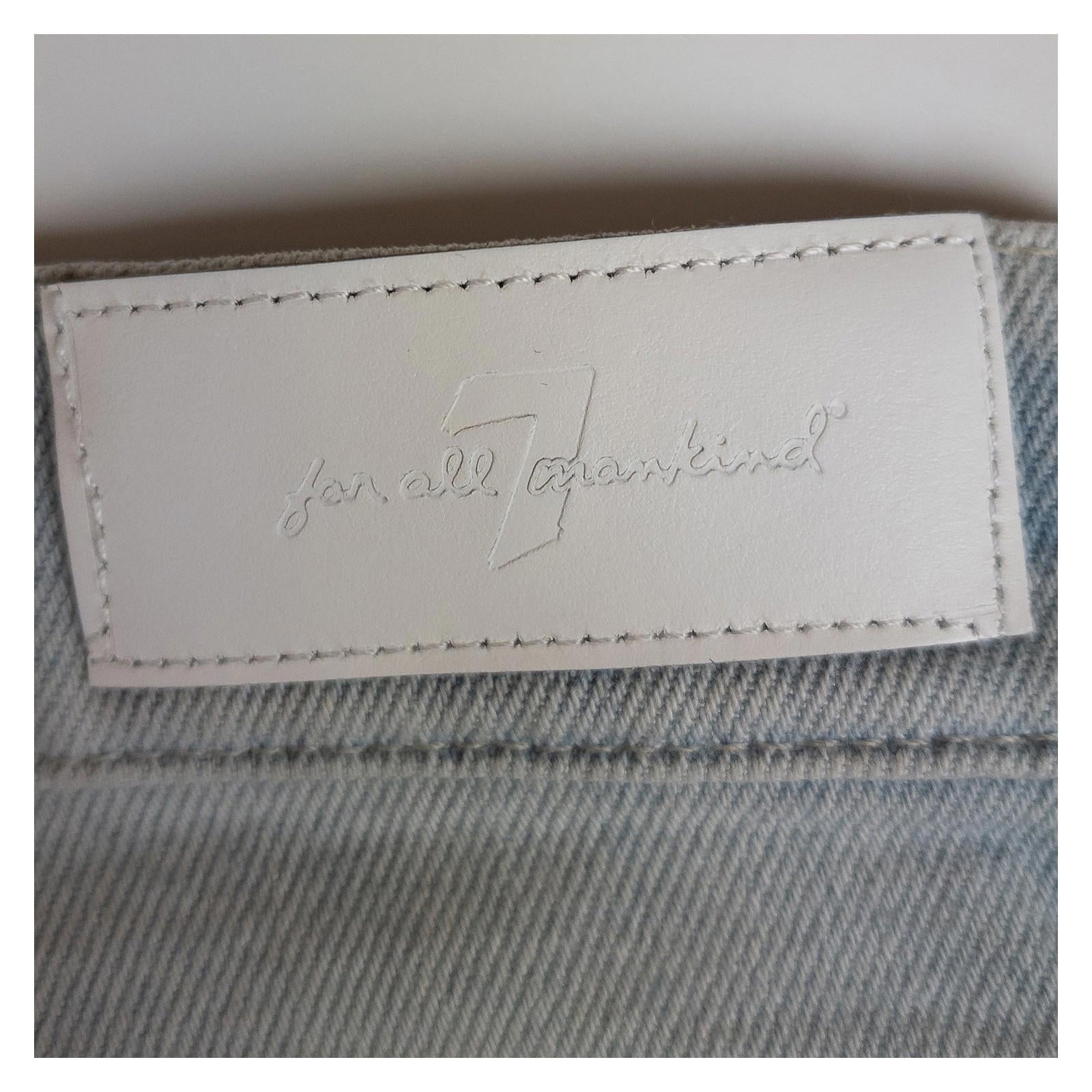 7 For All Mankind Roxanne Ankle Jeans W27 Luxe Vintage Sunland Light Blue Skinny by 7 For All Mankind – | RewearableUK