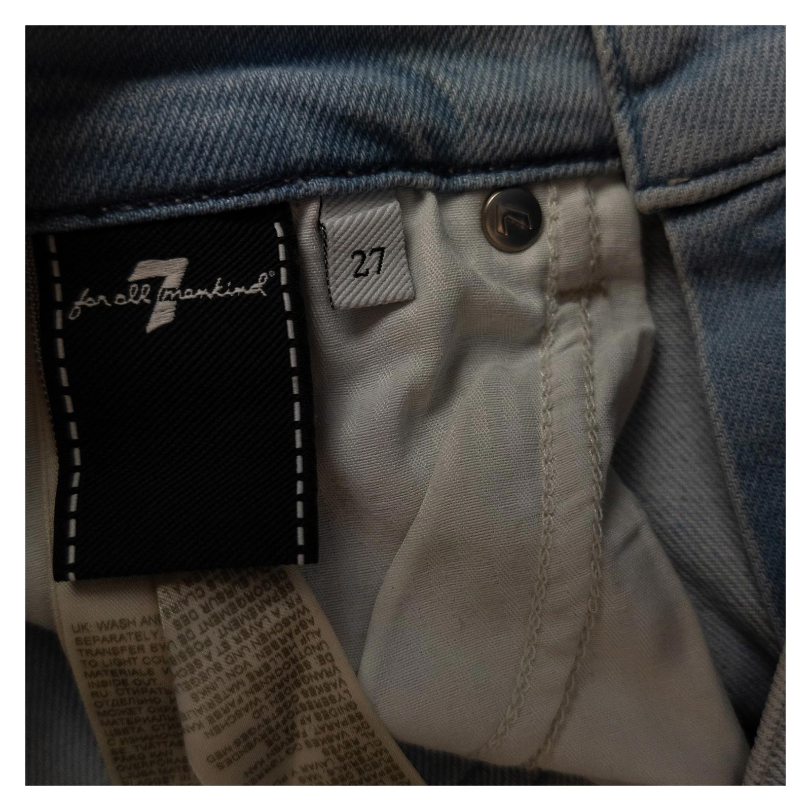 7 For All Mankind Roxanne Ankle Jeans W27 Luxe Vintage Sunland Light Blue Skinny by 7 For All Mankind – | RewearableUK