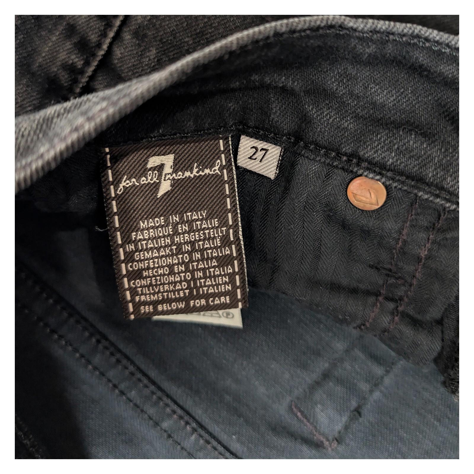 7 for all mankind roxanne womens jeans size 27 black skinny stretch by 7 For All Mankind – JEANS | RewearableUK