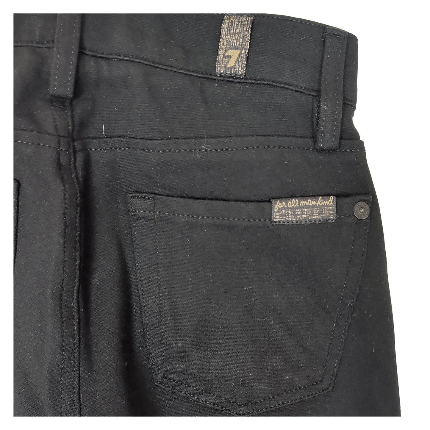 7 For All Mankind Women Size 26 Black Herringbone Tweed Skinny Trousers by 7 For All Mankind – | RewearableUK
