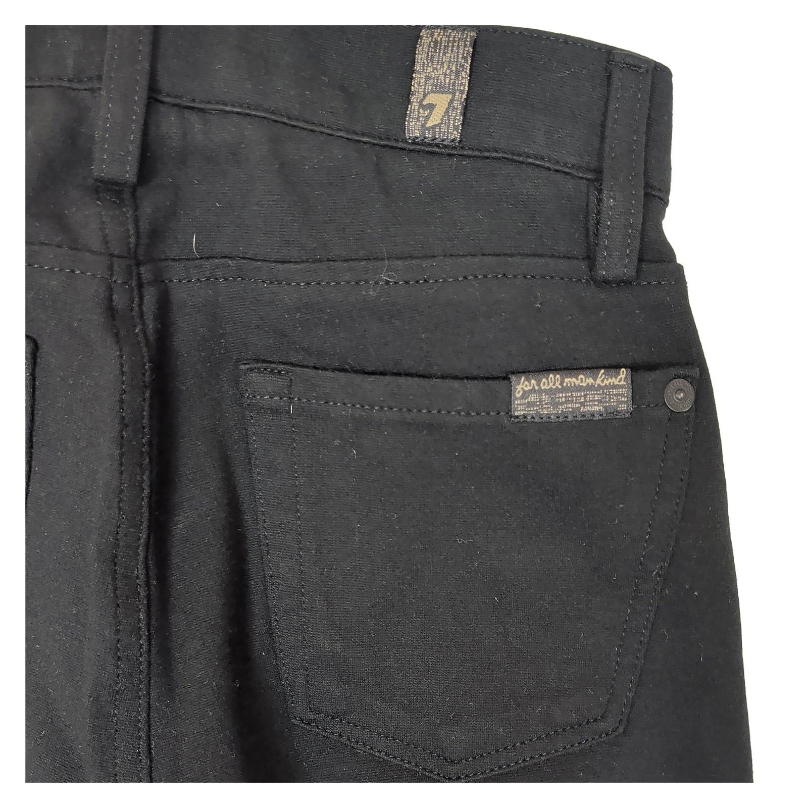 7 For All Mankind Women Size 26 Black Herringbone Tweed Skinny Trousers by 7 For All Mankind – | RewearableUK