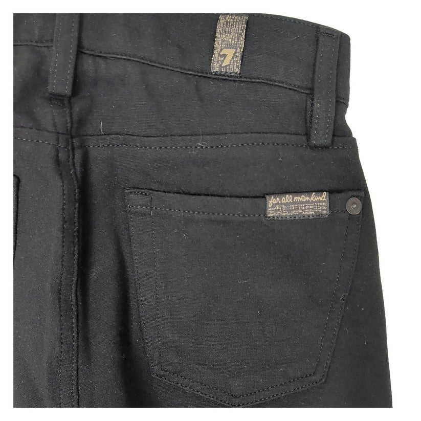 7 For All Mankind Women Size 26 Black Herringbone Tweed Skinny Trousers by 7 For All Mankind – | RewearableUK