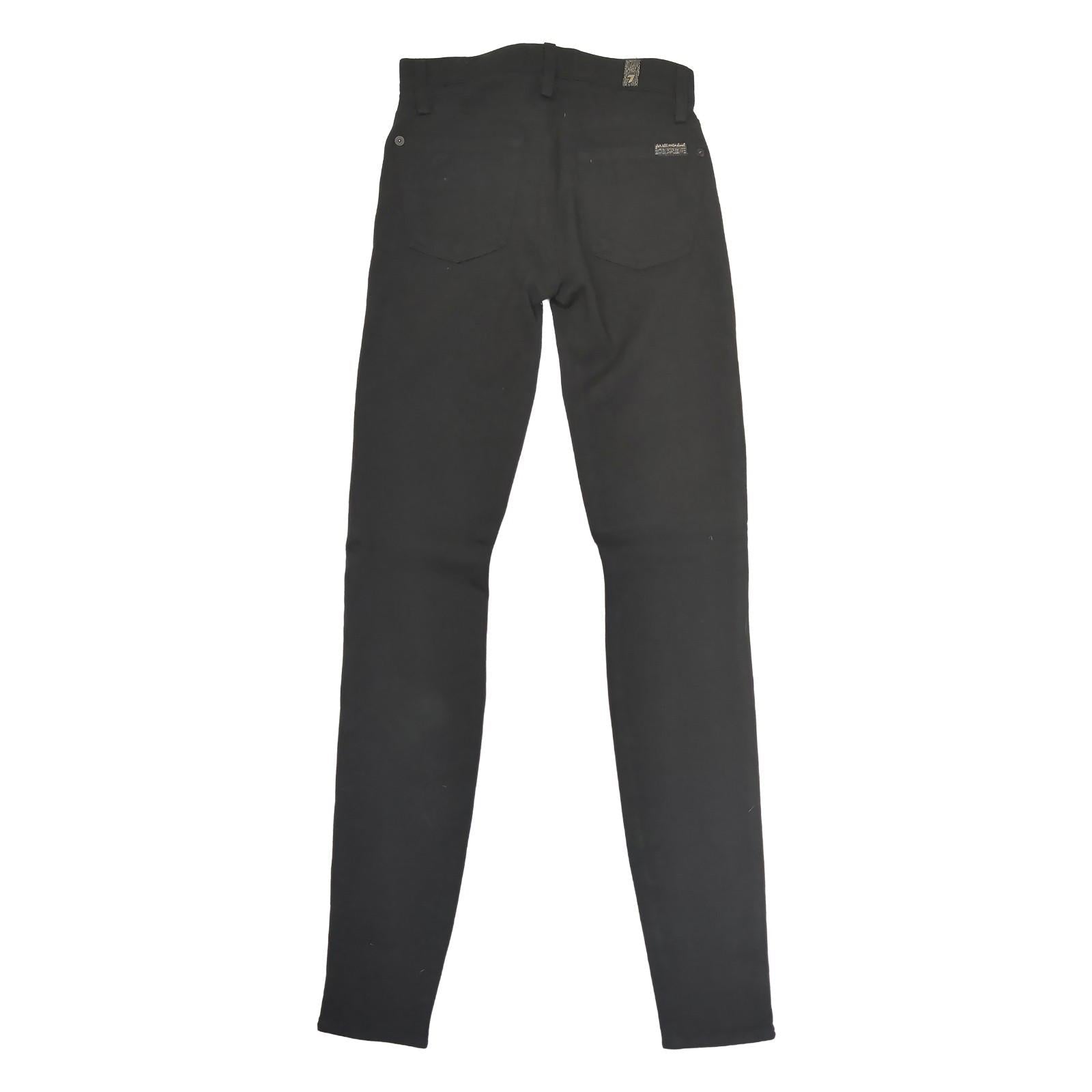 7 For All Mankind Women Size 26 Black Herringbone Tweed Skinny Trousers by 7 For All Mankind – | RewearableUK