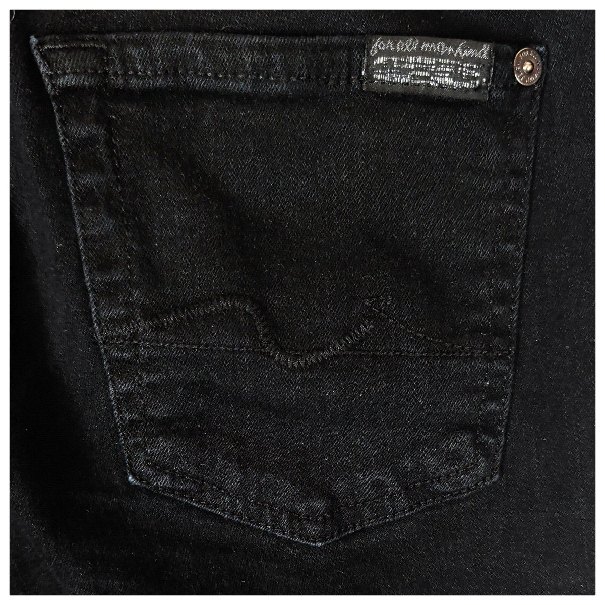 7 For All Mankind Womens Black Stretch Jeans W31 L30 Slim Skinny by 7 For All Mankind – | RewearableUK