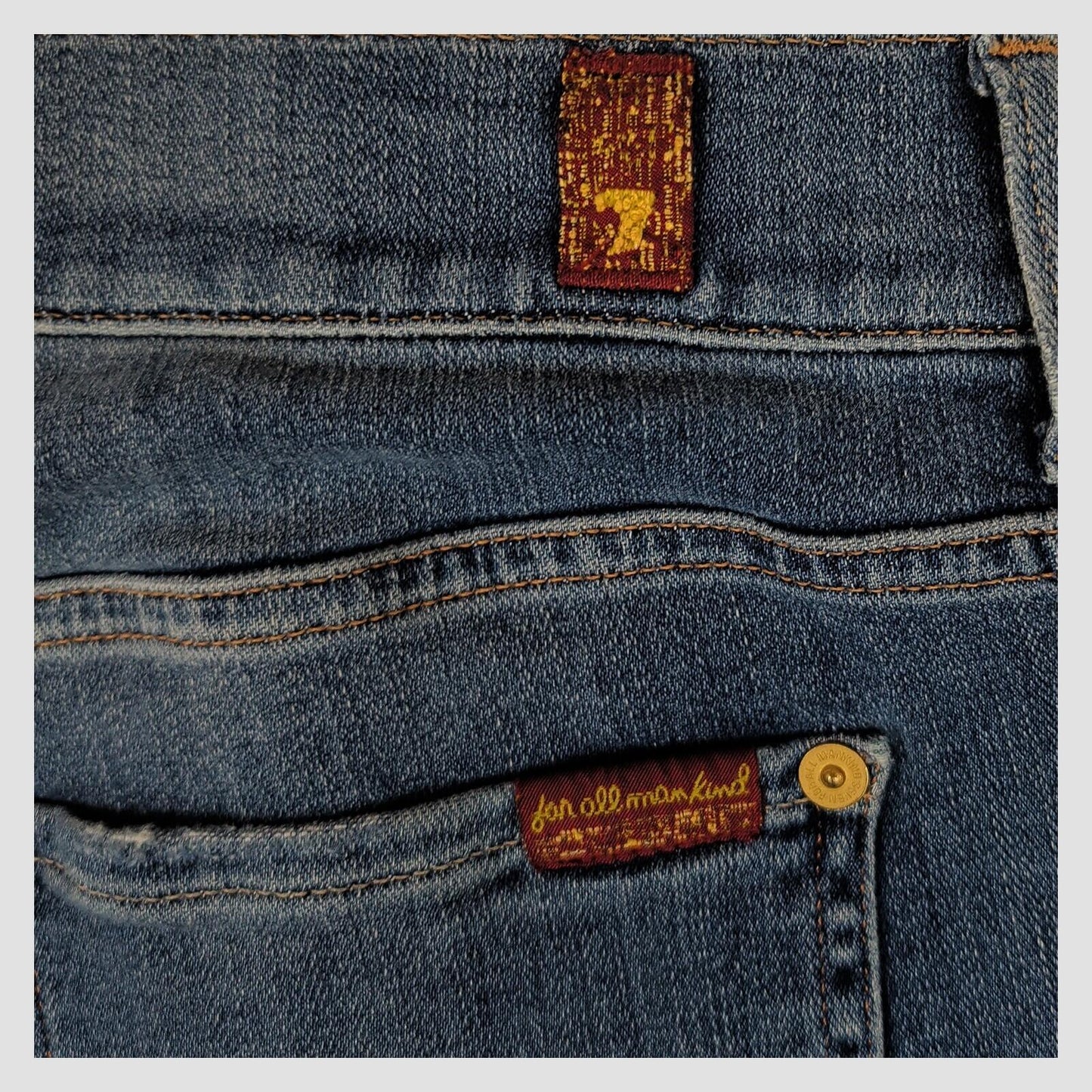 7 for all mankind womens blue relaxed skinny jeans size 29 w29 casual denim by 7 For All Mankind – JEANS | RewearableUK