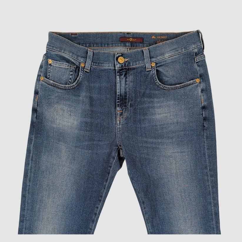 7 for all mankind womens blue relaxed skinny jeans size 29 w29 casual denim by 7 For All Mankind – JEANS | RewearableUK