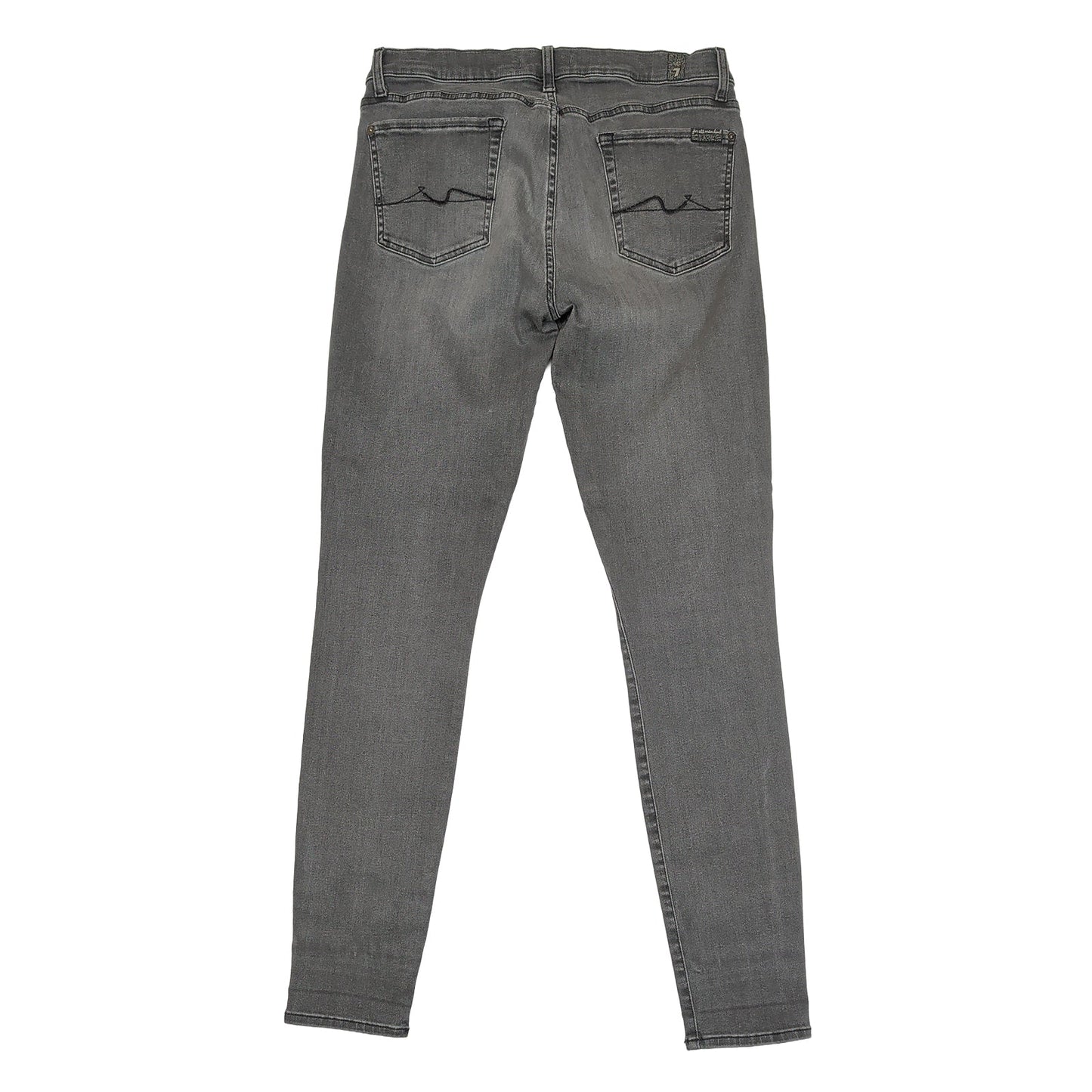 7 for all mankind womens grey faded slim skinny stretch denim jeans size w30 by 7 For All Mankind – JEANS | RewearableUK