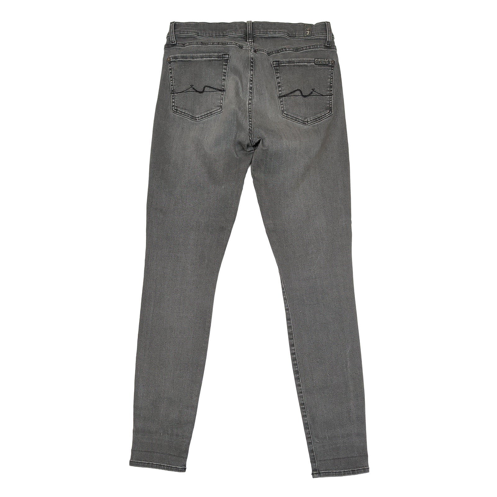 7 for all mankind womens grey faded slim skinny stretch denim jeans size w30 by 7 For All Mankind – JEANS | RewearableUK