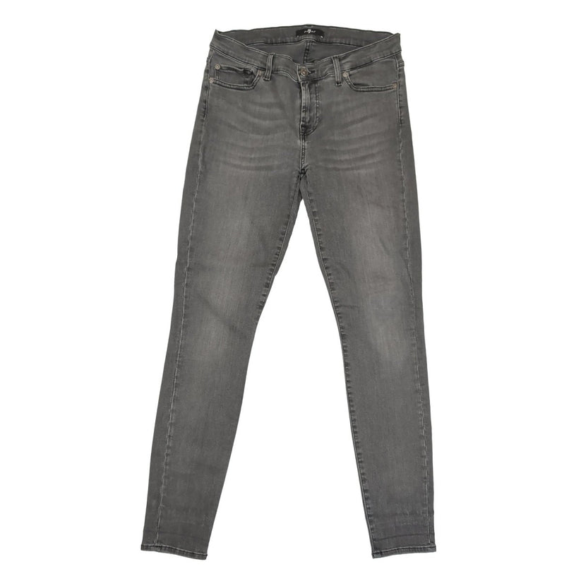 7 for all mankind womens grey faded slim skinny stretch denim jeans size w30 by 7 For All Mankind – JEANS | RewearableUK