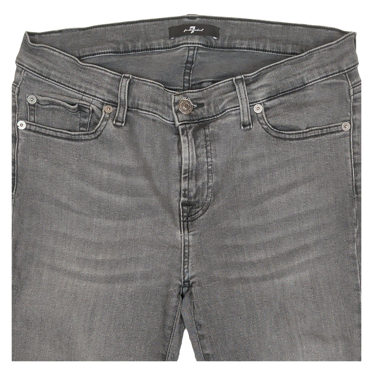 7 for all mankind womens grey faded slim skinny stretch denim jeans size w30 by 7 For All Mankind – JEANS | RewearableUK