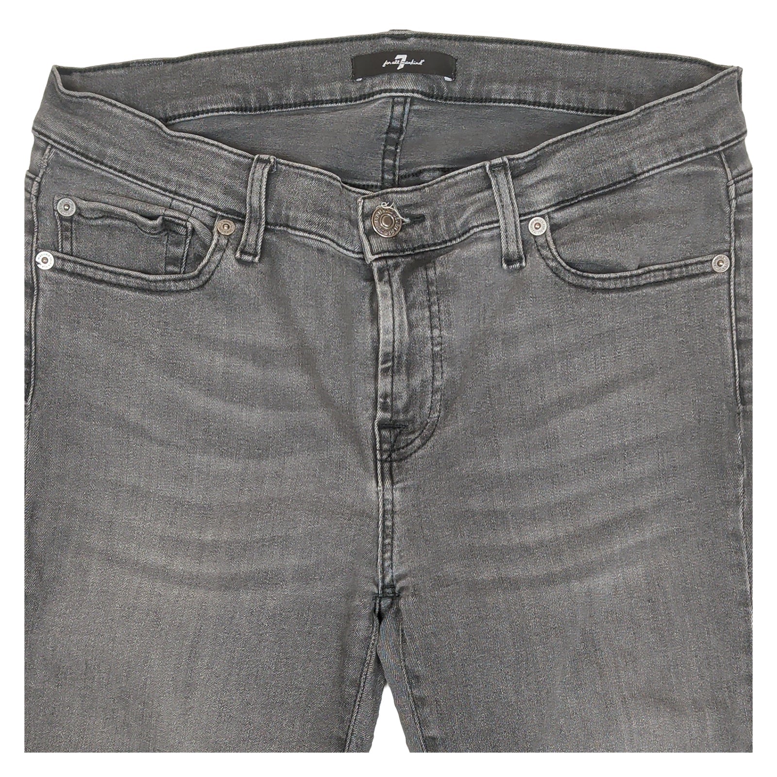 7 for all mankind womens grey faded slim skinny stretch denim jeans size w30 by 7 For All Mankind – JEANS | RewearableUK