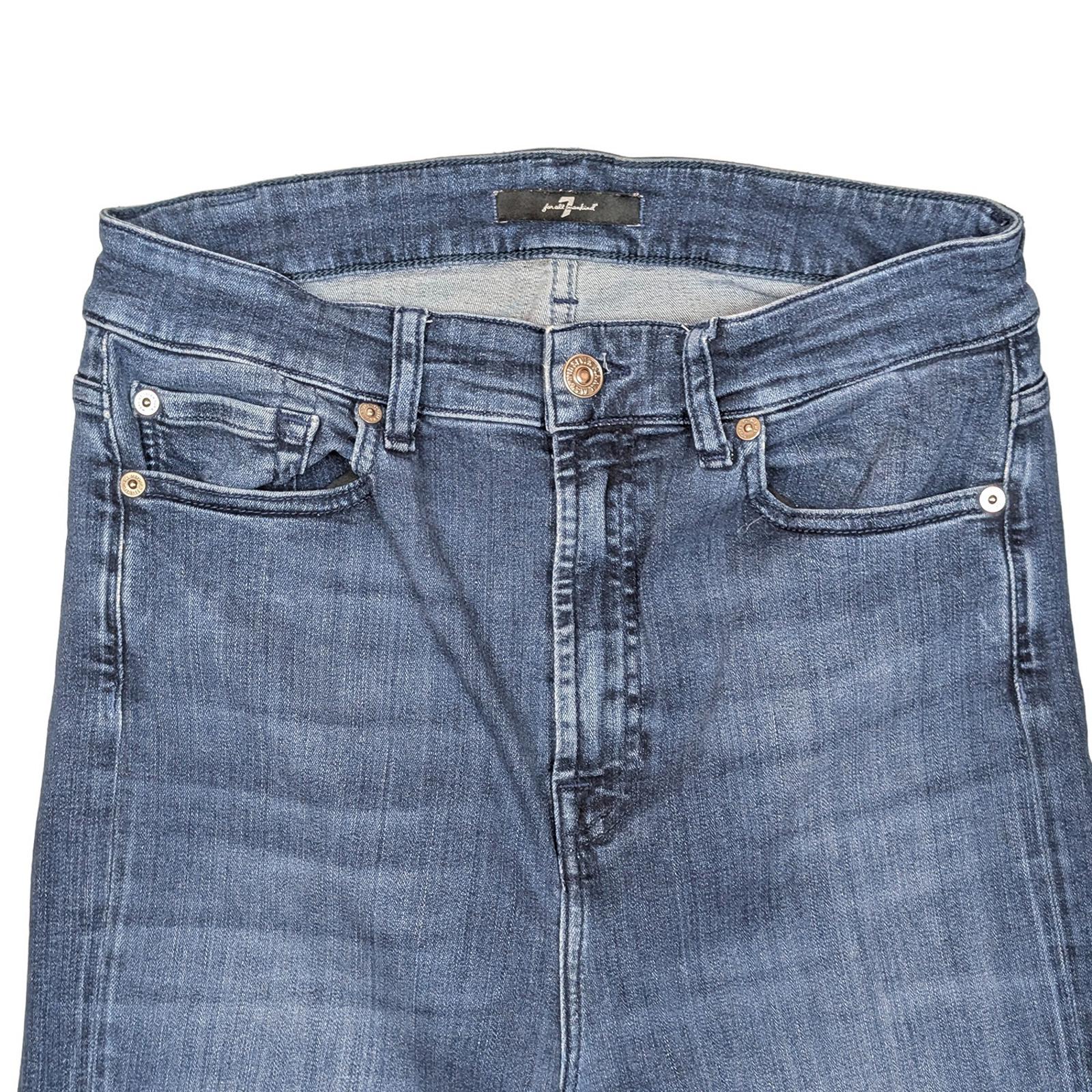7 For All Mankind Women's Skinny Jeans Size 31 Blue Stretch Denim Mid Rise by 7 For All Mankind – | RewearableUK