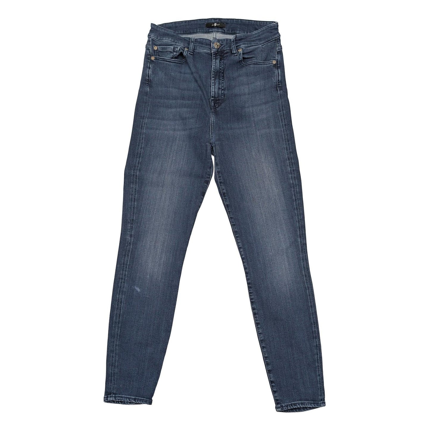 7 For All Mankind Women's Skinny Jeans Size 31 Blue Stretch Denim Mid Rise by 7 For All Mankind – | RewearableUK