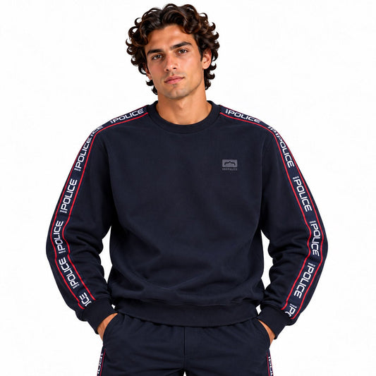 883 Police Men's Navy Logo Tape Sweatshirt M – Sweatshirt product photo 1 | RewearableUK