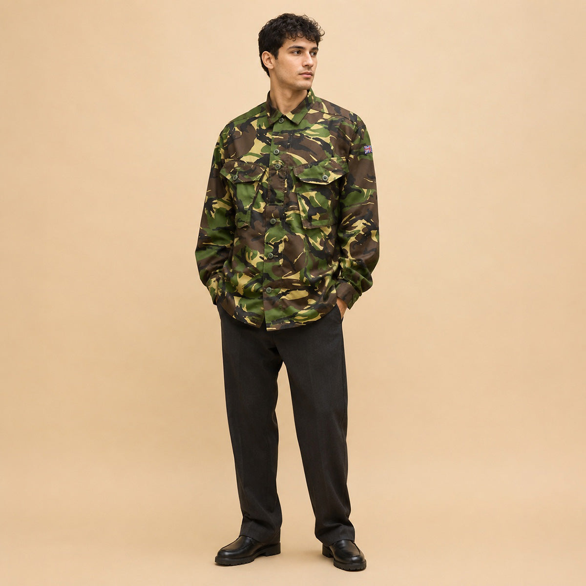 British Army DPM Lightweight Combat Jacket 180/104 Large Union Jack