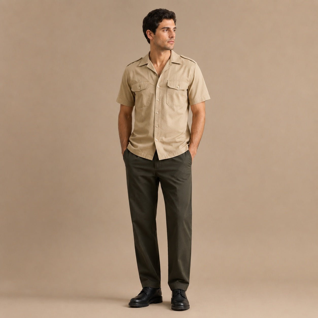 British Army Tropical Stone Shirt 38cm Short Sleeve