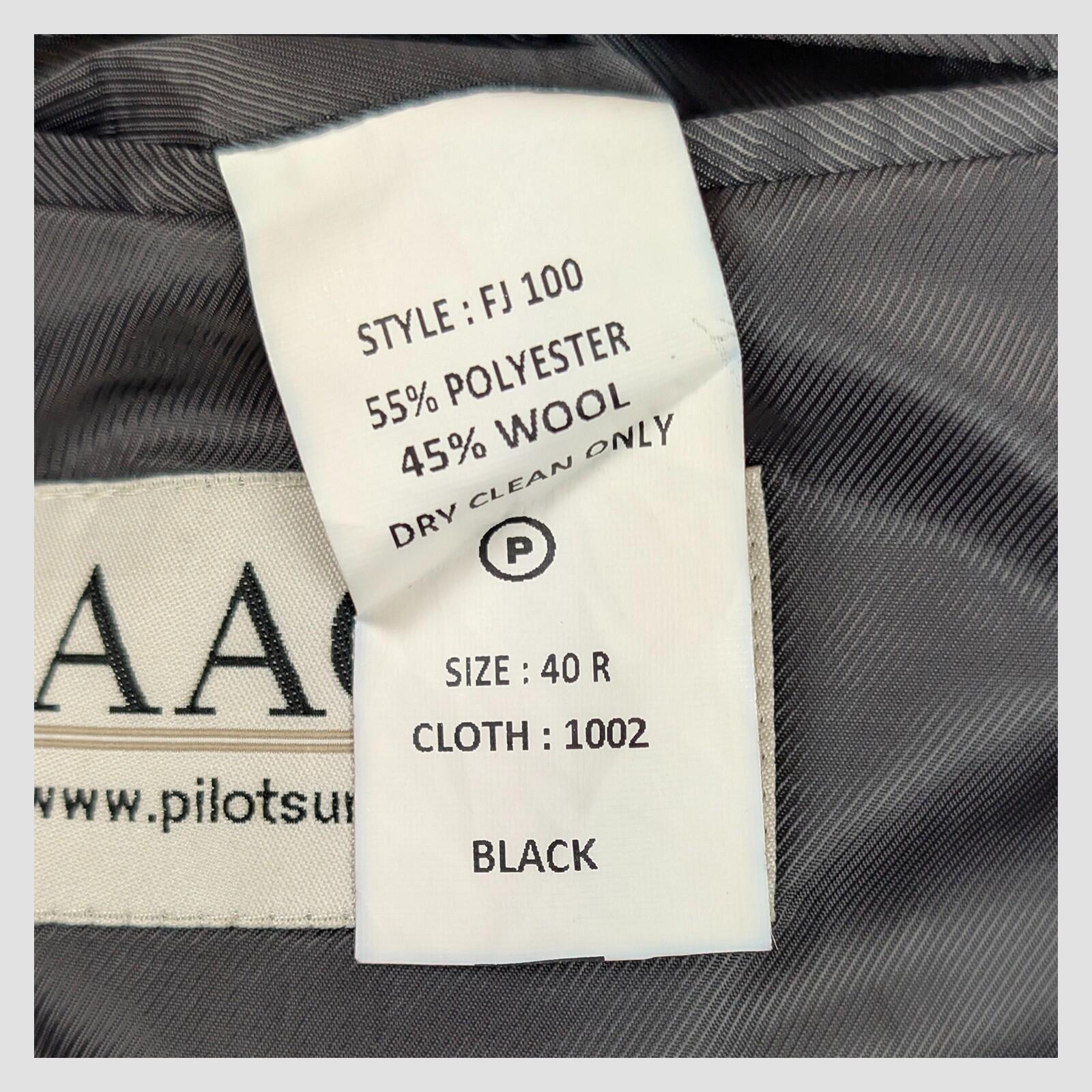 AAC Pilot Uniform Mens Black Aviation Blazer Jacket 40R Gold Stripe Wool by aac – | RewearableUK