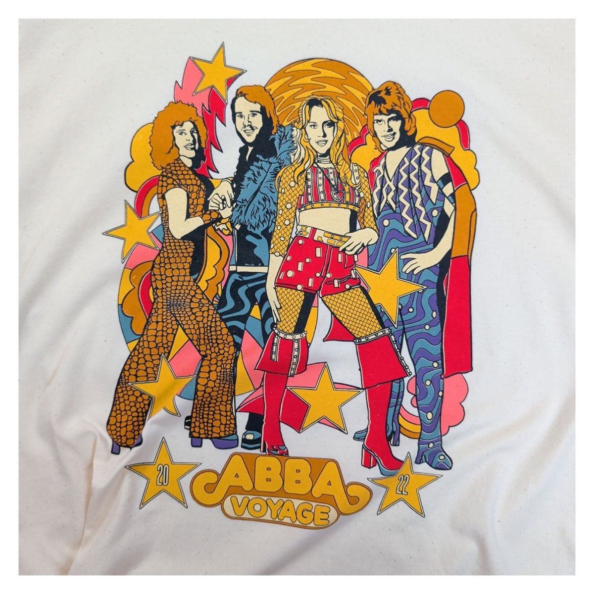 ABBA Voyage Unisex Adults T-Shirt XL Cream Graphic Organic Cotton – product photo 8 | RewearableUK