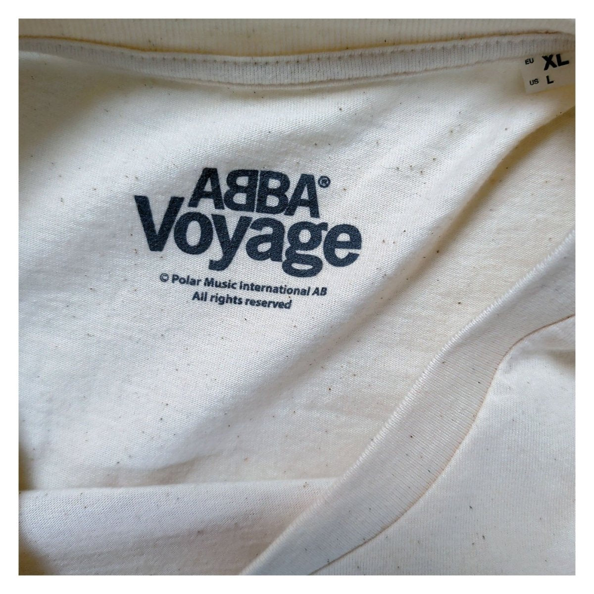 ABBA Voyage Unisex Adults T-Shirt XL Cream Graphic Organic Cotton – product photo 3 | RewearableUK