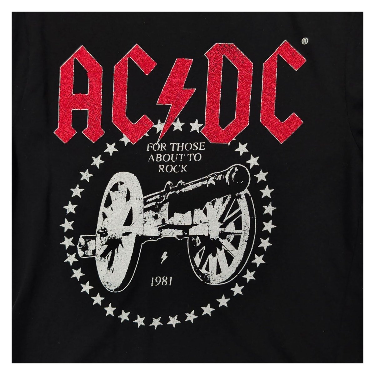 ACDC For Those About To Rock Cannon T-Shirt S Black Official 2023 – product photo 2 | RewearableUK