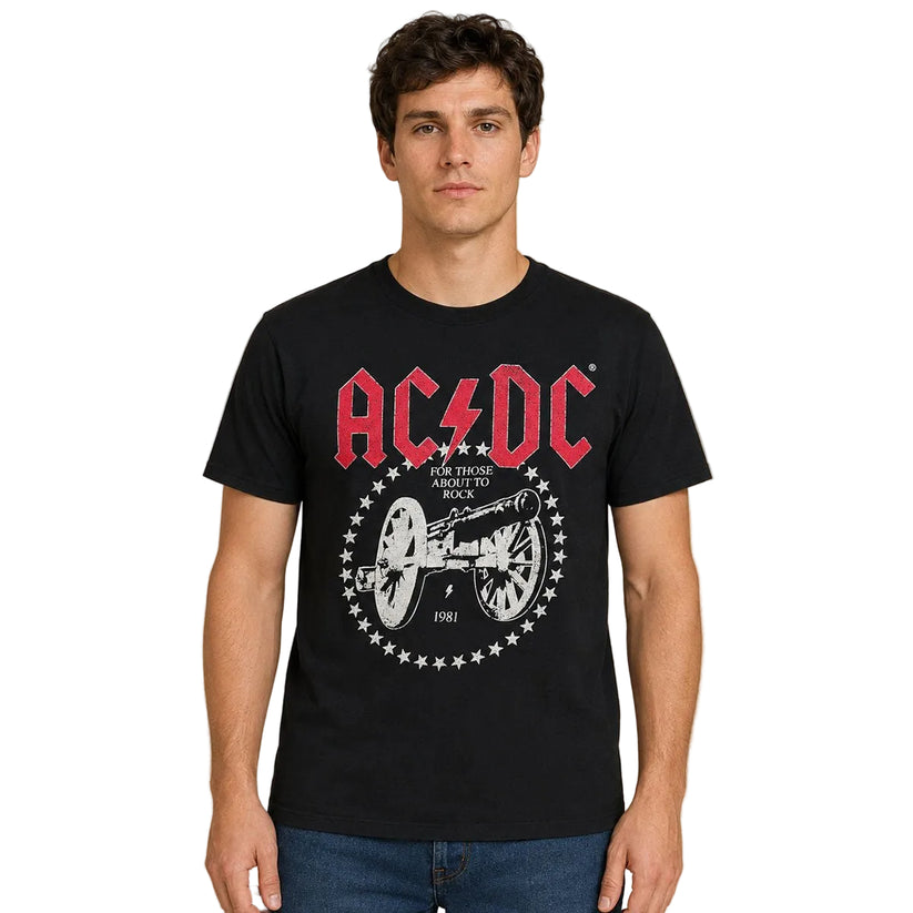 AC/DC For Those About To Rock T-Shirt S Black Official 2023 – Music T-Shirt product photo 1 | RewearableUK